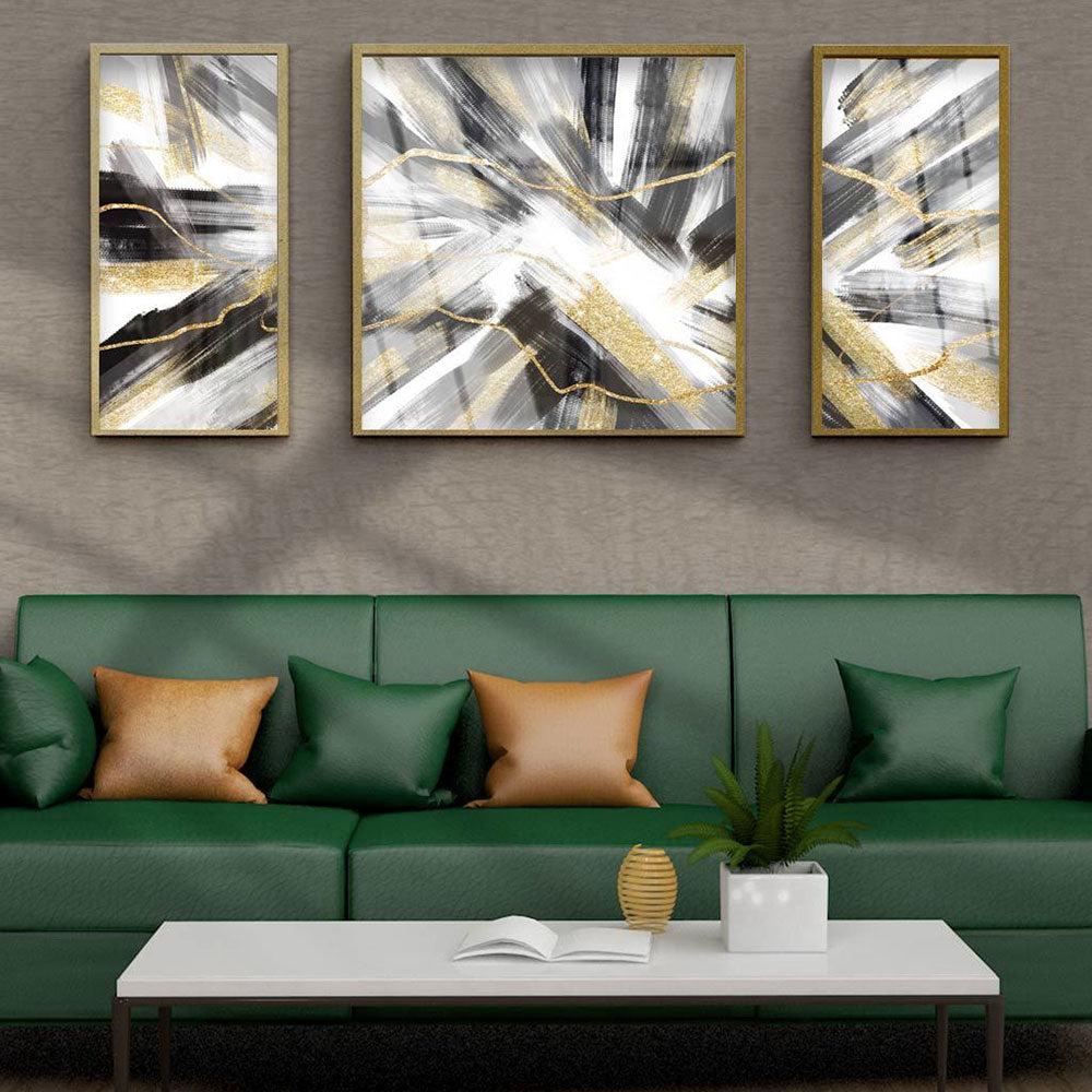 Luxe Golden Abstract Art