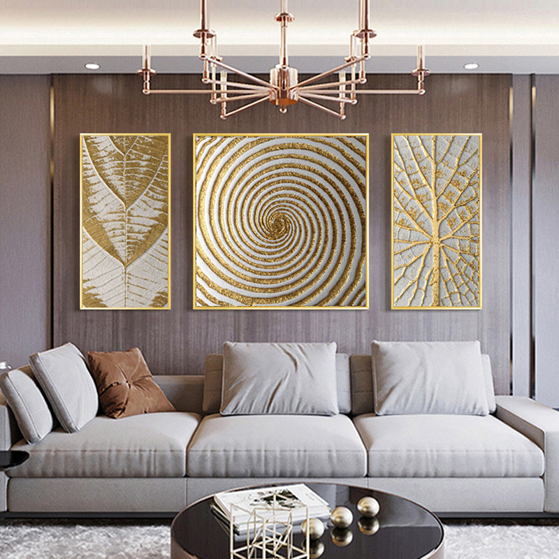 Luxe Golden Abstract Art