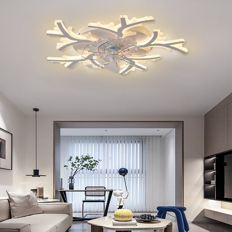 Modern Crystal Fan Light