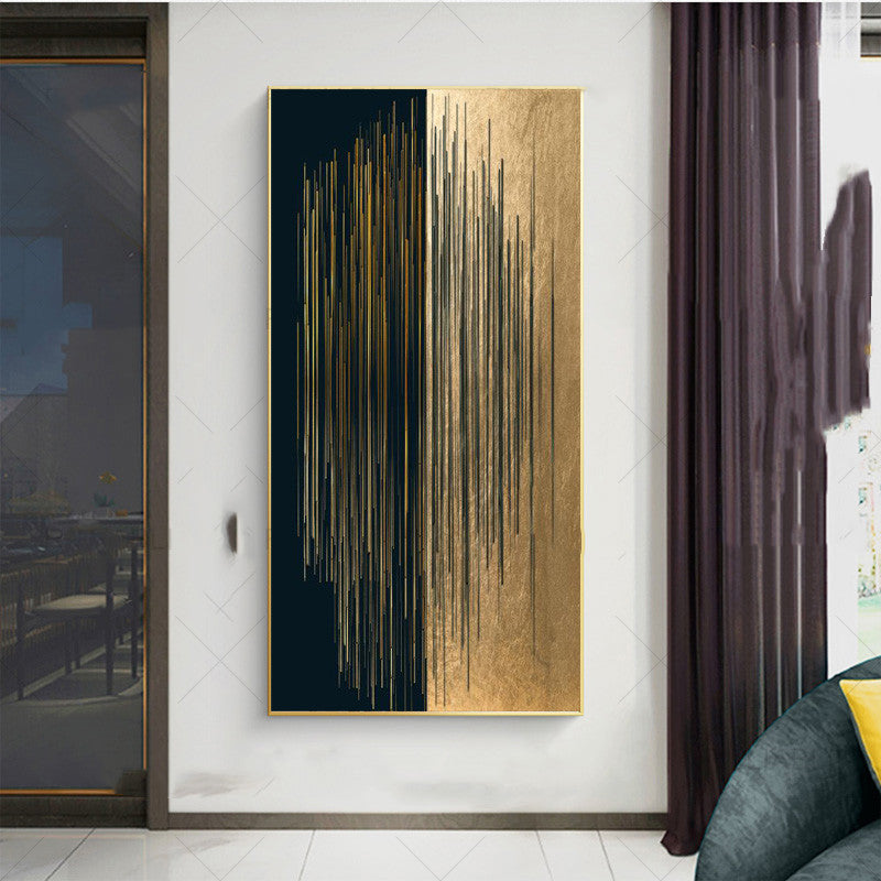 Luxe Lines Black & Gold Canvas Art