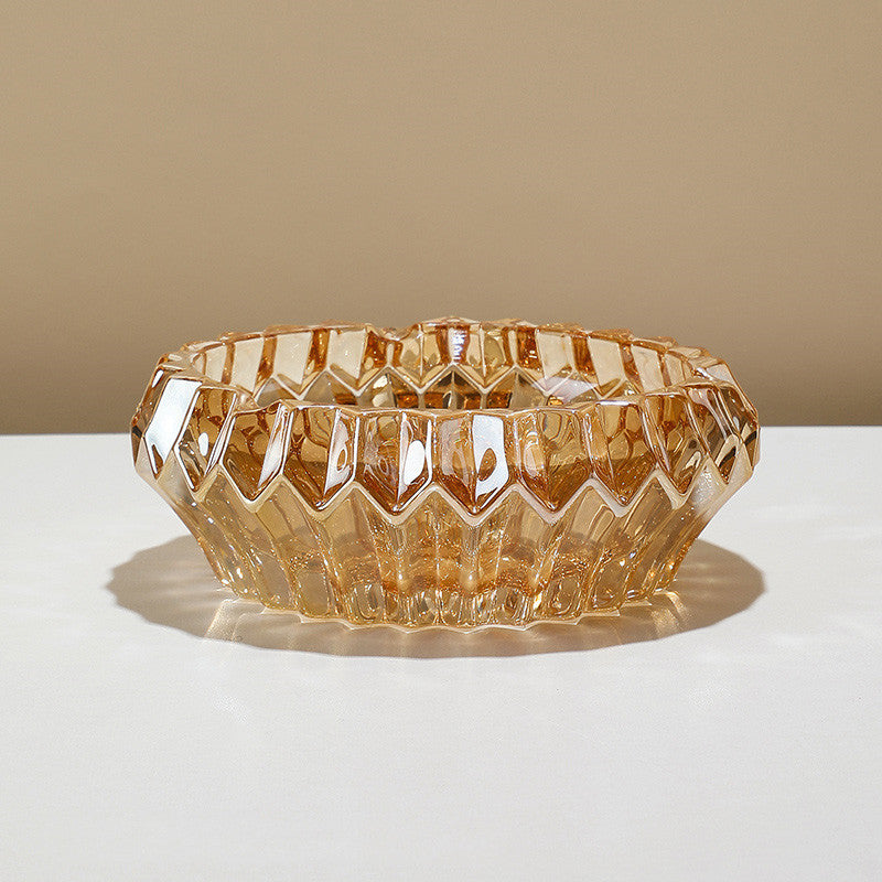 Luxe Glass Lotus Snack Plate