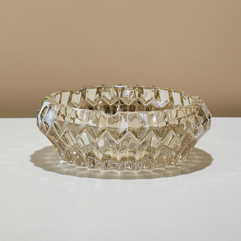 Luxe Glass Lotus Snack Plate