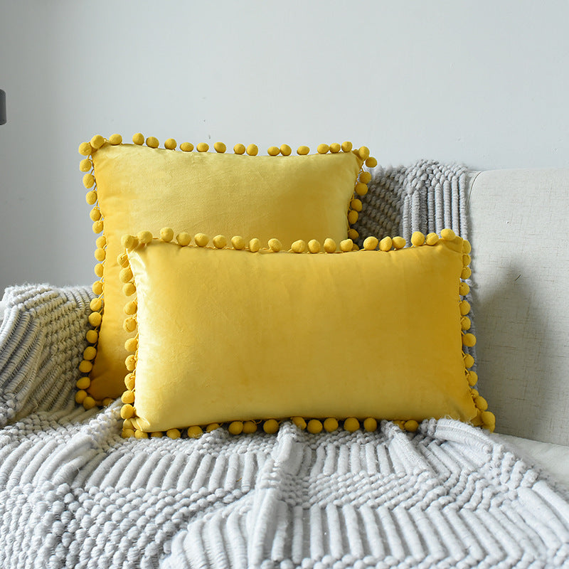 Velvet Ball Plush Pillowcase