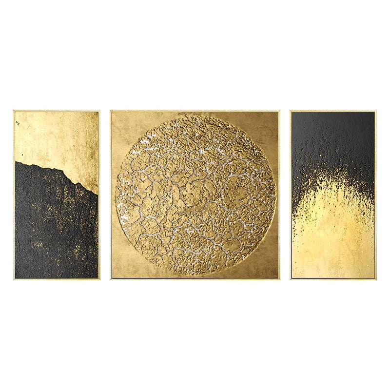 Luxe Golden Abstract Art