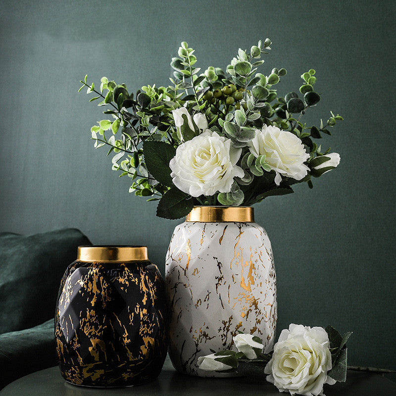 Modern Marble Vase Gold