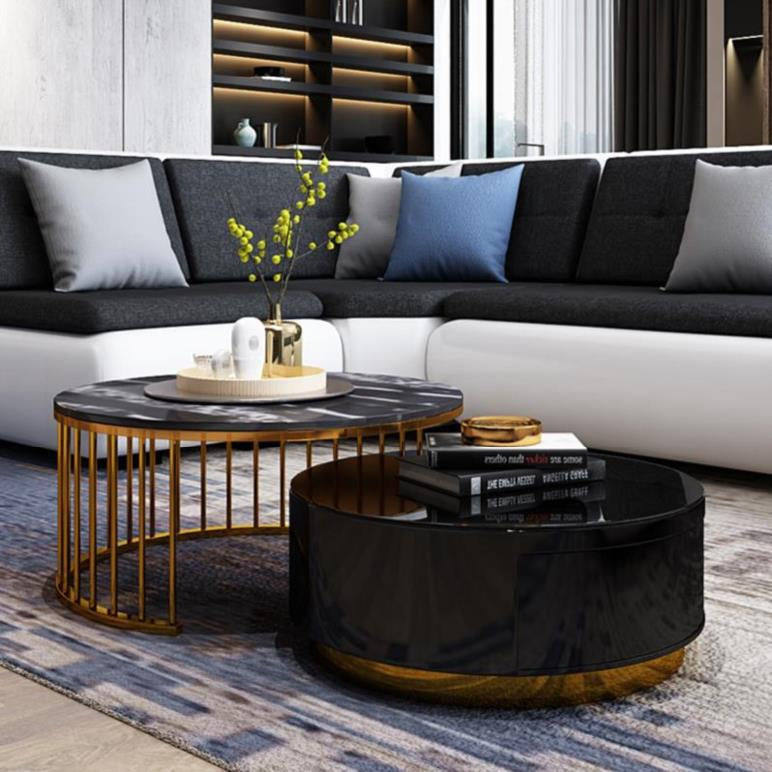 Luxury Marble Coffee Table Set