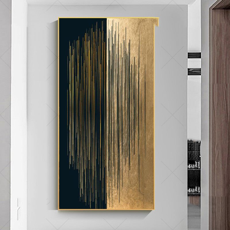 Luxe Lines Black & Gold Canvas Art