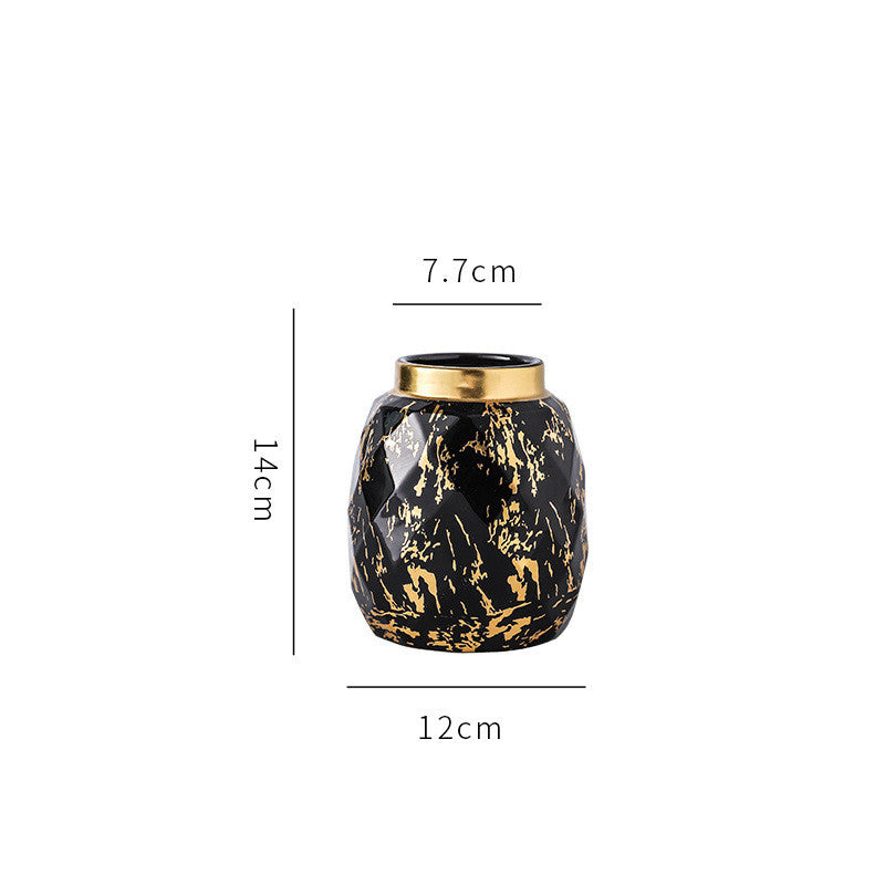 Modern Marble Vase Gold