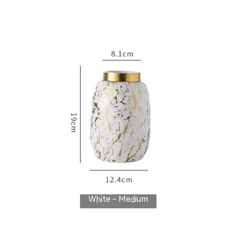 Modern Marble Vase Gold