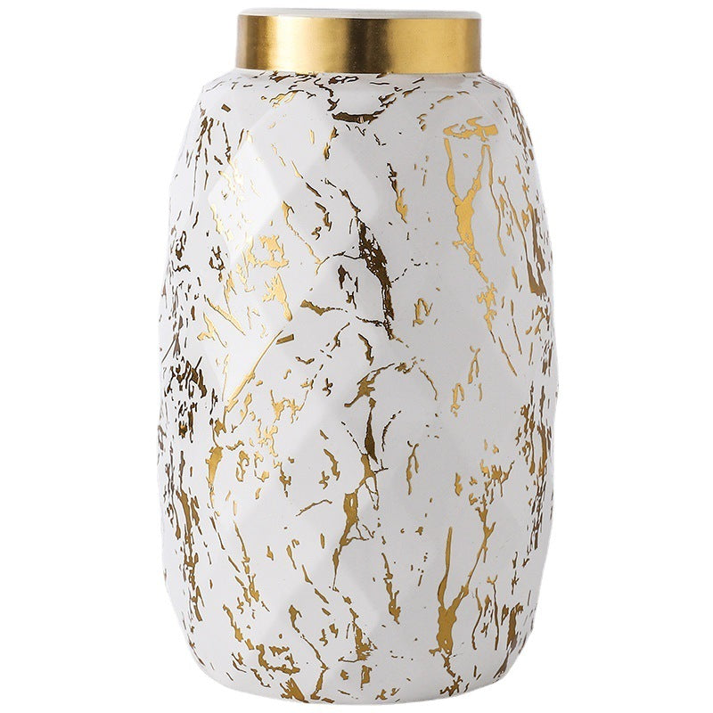 Modern Marble Vase Gold